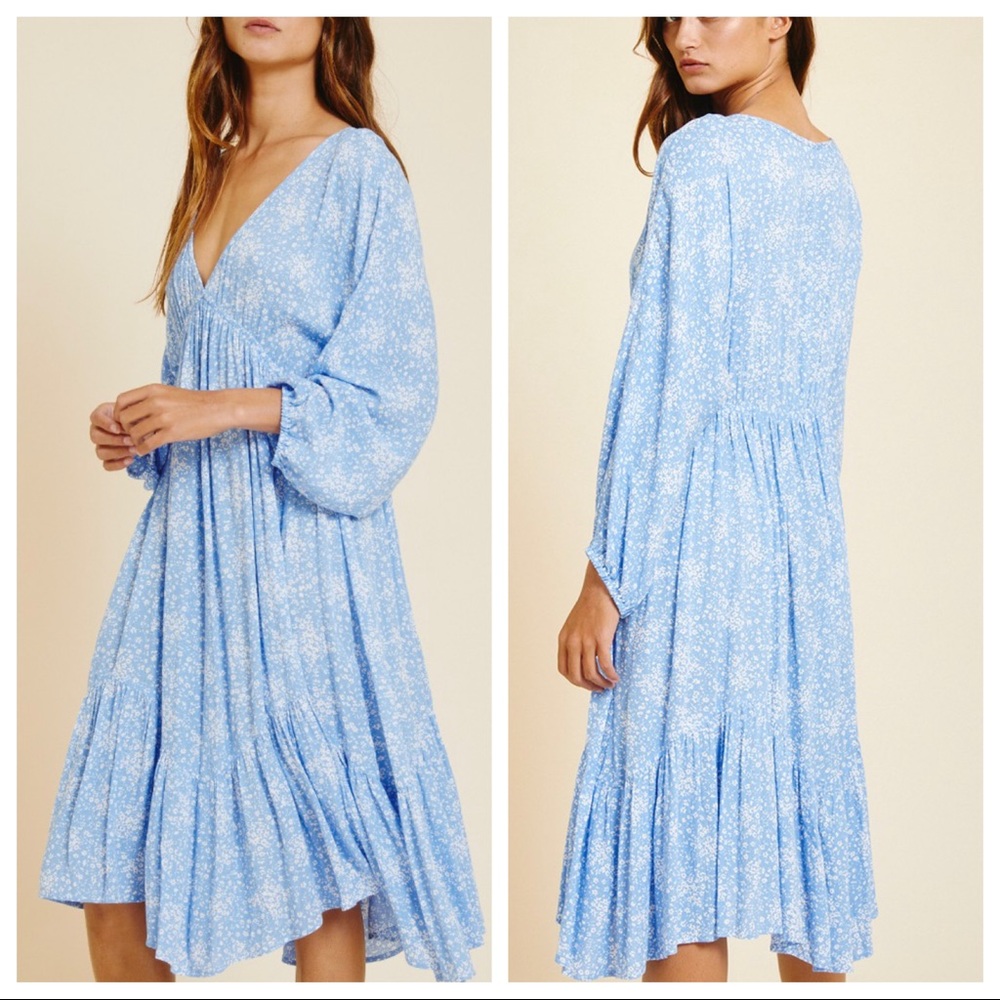 Yvette Fabulous Bohemian Ruffle Hem Floral Dress
